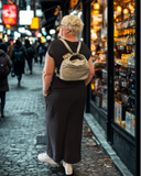 Gold 3-in-1 Convertible Backpack Purse - Vegan Leather