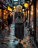 Grey 3-in-1 Convertible Backpack Purse - Vegan Leather