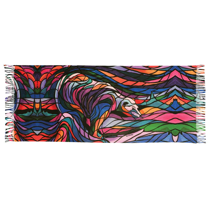 Salmon Hunter Eco-Shawl by Don Chase, Ojibway