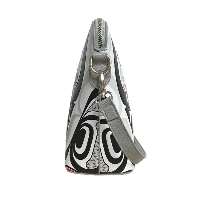Killer Whale Crosshatch Art Purse by Curtis Wilson, Kwakwaka’wakw