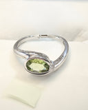 Sterling Silver Peridot Scrollwork Ring