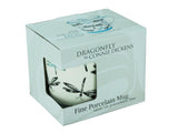 Dragonfly porcelain mug by Connie Dickens, fine 16 oz coffee or tea mug, gift boxed, microwave and dishwasher safe.