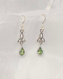 Sterling Silver Celtic Trinity Knot Earrings with Peridot