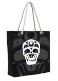Skull Cotton Eco-Bag by James Johnson, Tlingit Ch’áak’ Dakl’aweidi