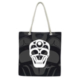 Skull Cotton Eco-Bag by James Johnson, Tlingit Ch’áak’ Dakl’aweidi