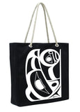 Raven Cotton Eco-Bag by Roy Henry Vickers, Tsimshian