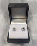 Sterling Silver Peridot Star Earrings
