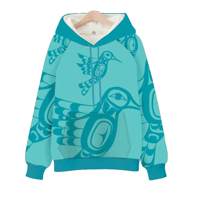 Hummingbird Hoodie by Francis Dick, Kwakwaka’wakw