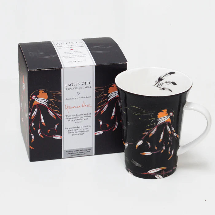 Eagle's Gift Porcelain Mug by Maxine Noel, Sioux
