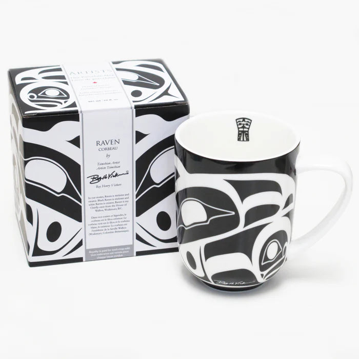 Raven Porcelain Mug by Roy Henry Vickers, Tsimshian