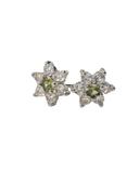 Sterling Silver Peridot Star Earrings