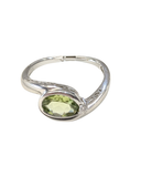 Sterling Silver Peridot Scrollwork Ring
