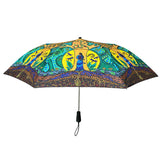 Strong Earth Woman Collapsible Umbrella by Leah Dorion, Métis