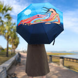 Mother Earth Collapsible Umbrella by Maxine Noel, Sioux