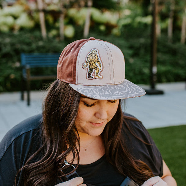 Sasquatch Snapback Cap by Francis Horne, Sr., Coast Salish
