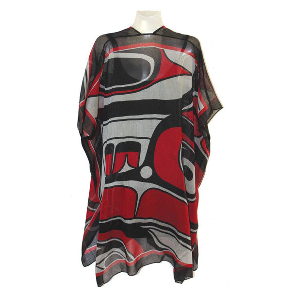 Sustaining Our Future Sheer Fashion Wrap by Kwiaahwah Jones, Haida