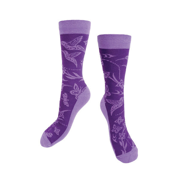 Art Socks - Hummingbird, by Simone Diamond, Coast Salish