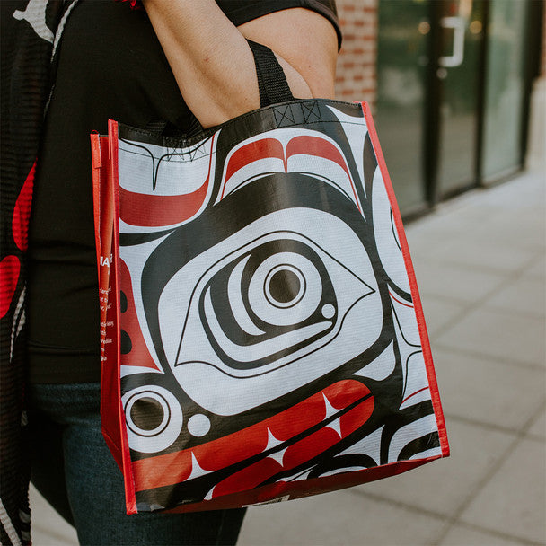 Matriarch Bear Eco Bag Large by Morgan Asoyuf, Tsimshian, Ts’msyen