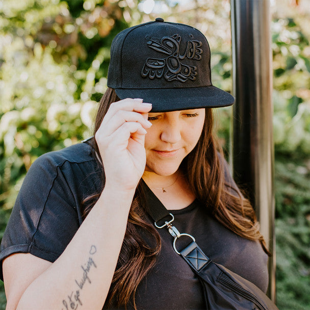 Raven Snapback Cap by Allan Weir, Haida