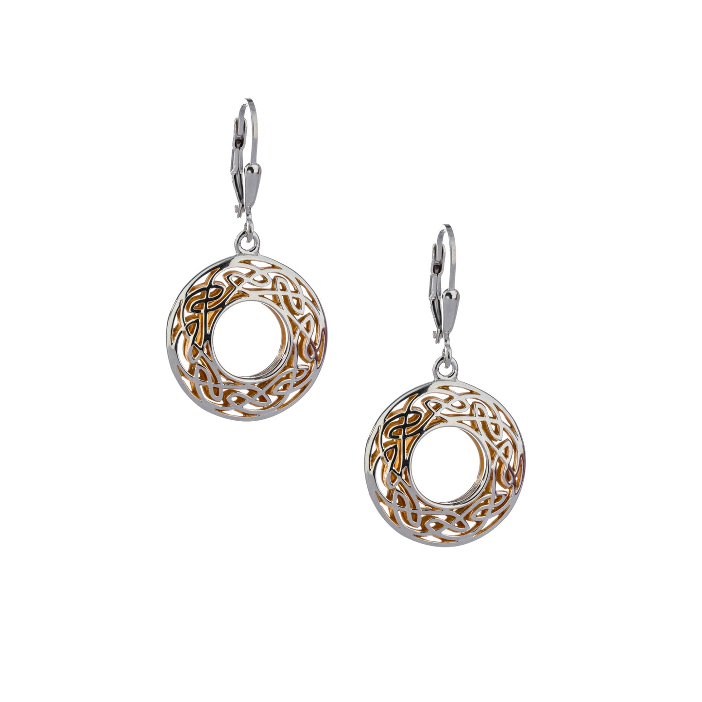 KEITH JACK WINDOW TO THE SOUL ROUND CELTIC EARRINGS