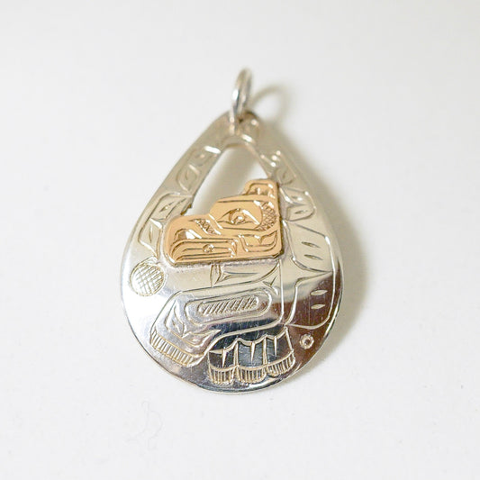 Thunderbird Hand Carved Pendant by Frank Wallace, Lil'wat