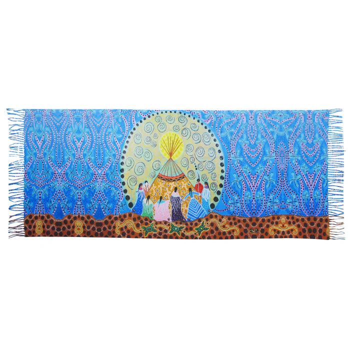 Dancing Women Eco-Shawl by Leah Dorion, Métis