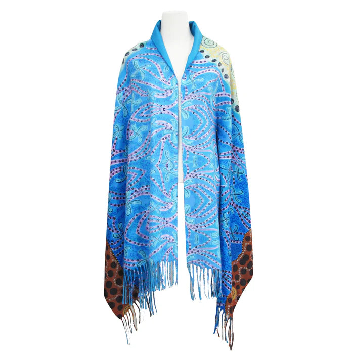 Dancing Women Eco-Shawl by Leah Dorion, Métis