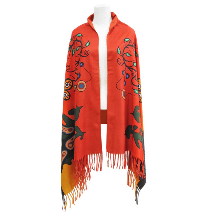 Seven Grandfather Teachings Eco Shawl by Cody Houle, Anishinaabe