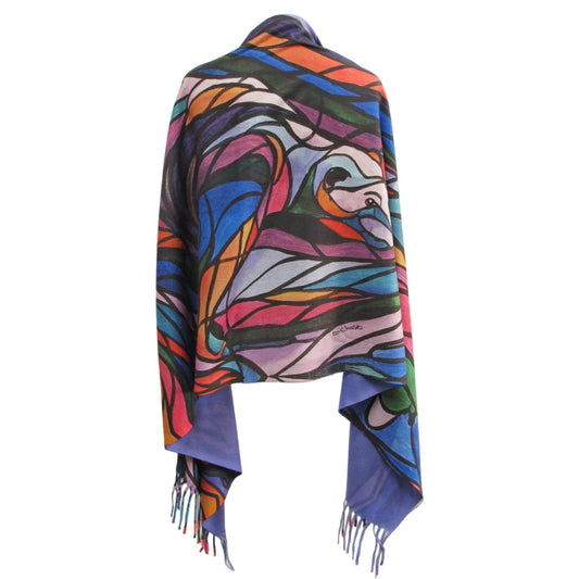 Salmon Hunter Eco-Shawl by Don Chase, Ojibway