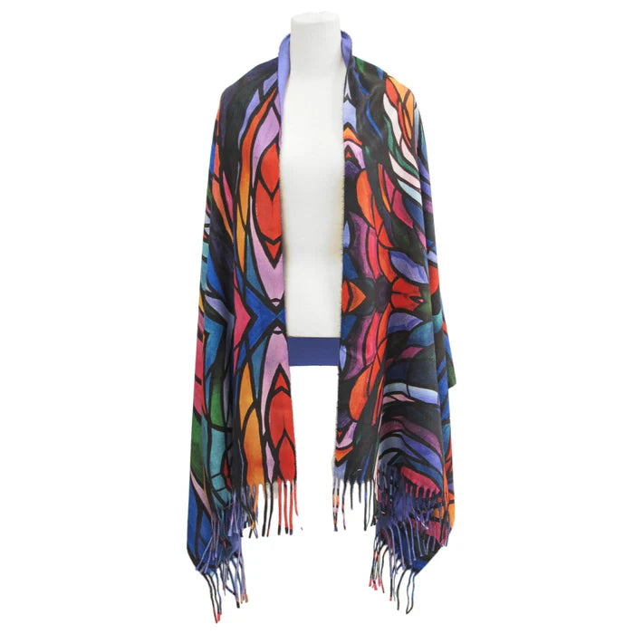Salmon Hunter Eco-Shawl by Don Chase, Ojibway