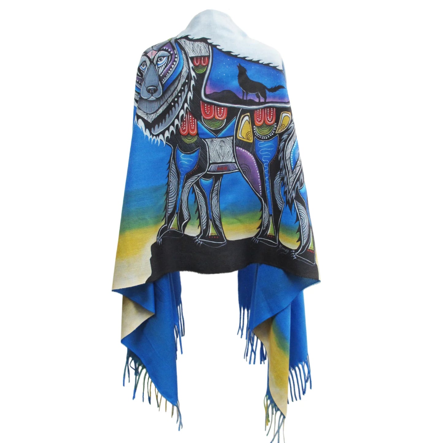 Wolf Eco-Shawl by by Jessica Somers, Abenakis