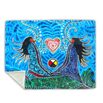 Breath of Life Faux Rabbit Fur Throw by Leah Dorion, Métis