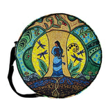 Strong Earth Woman 17" Drum Bag by by Leah Dorion, Métis