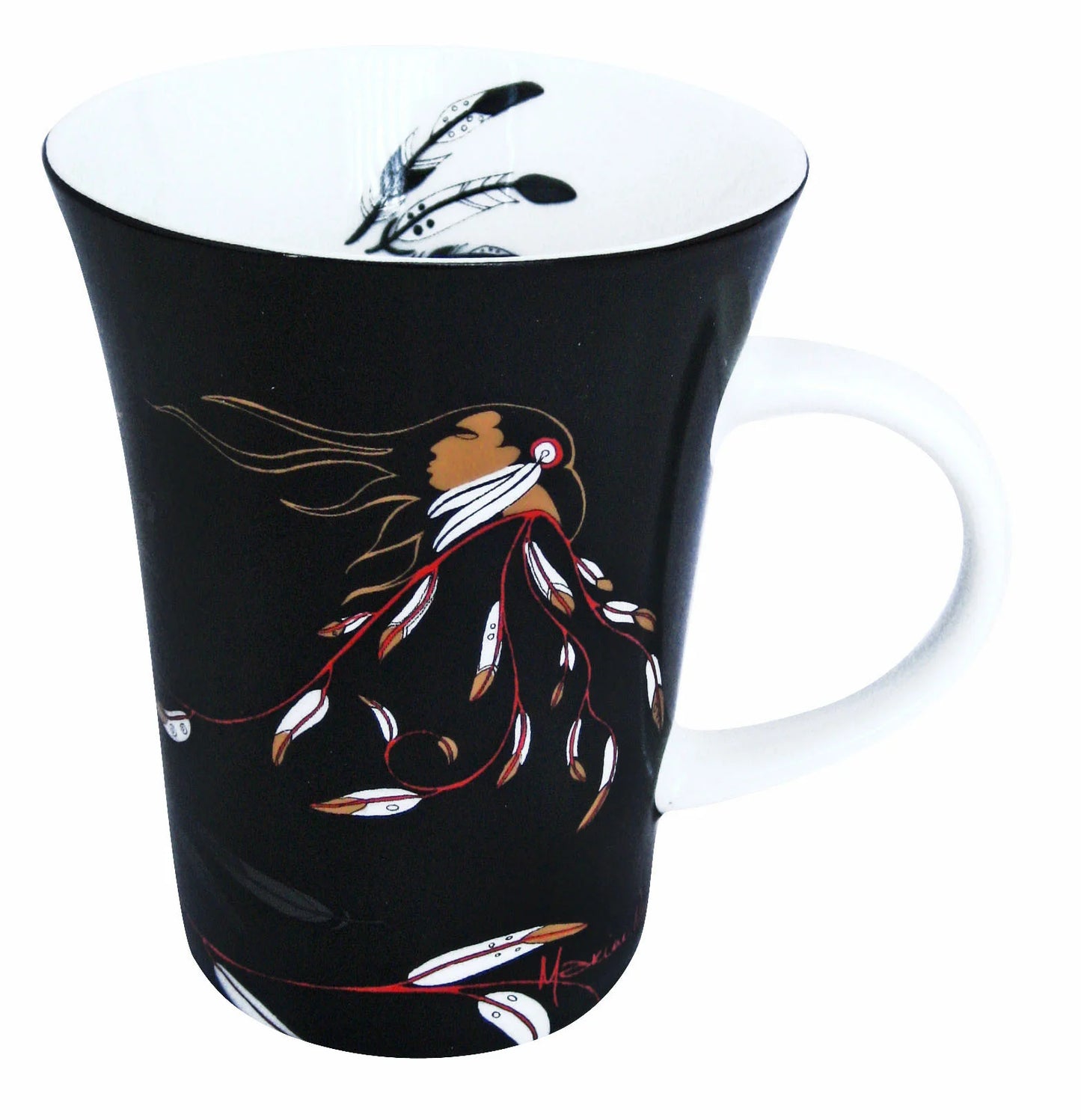 Eagle's Gift Porcelain Mug by Maxine Noel, Sioux