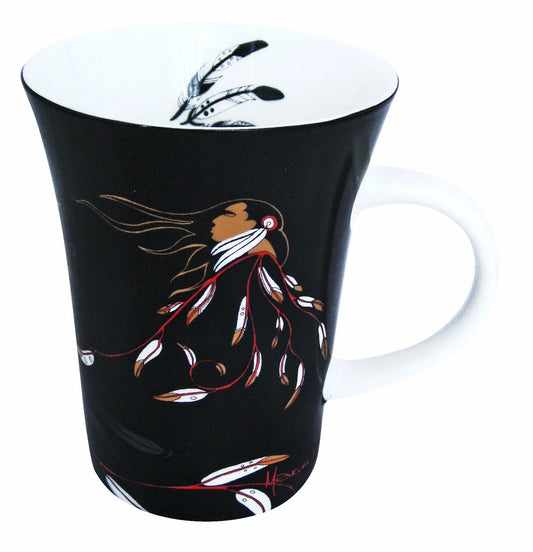 Eagle's Gift Porcelain Mug by Maxine Noel, Sioux