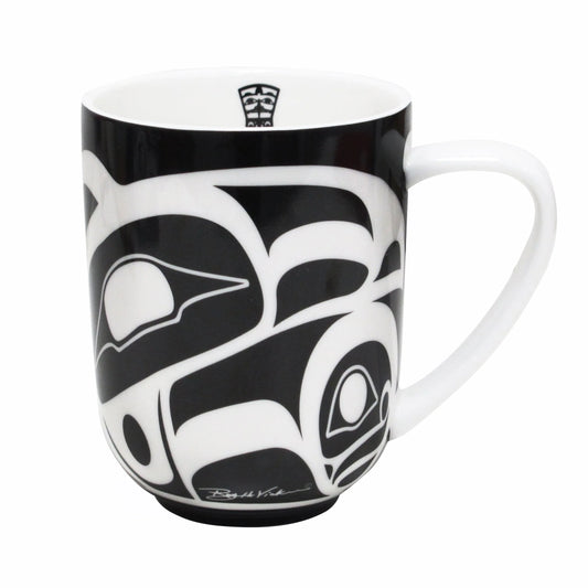 Raven Porcelain Mug by Roy Henry Vickers, Tsimshian
