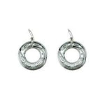 Chilkat Circle Silver Pewter Indigenous Earrings by Corrine Hunt