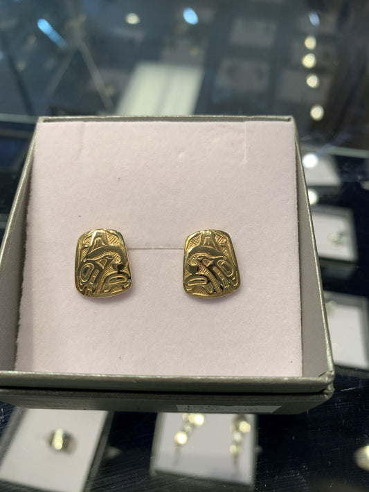10K Indigenous Stud Earrings