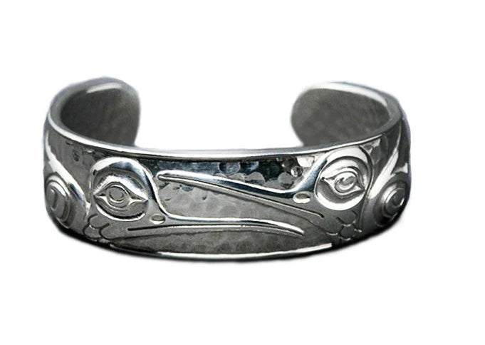 Hummingbirds Silver Pewter Indigenous Bracelet by Kelly Robinson