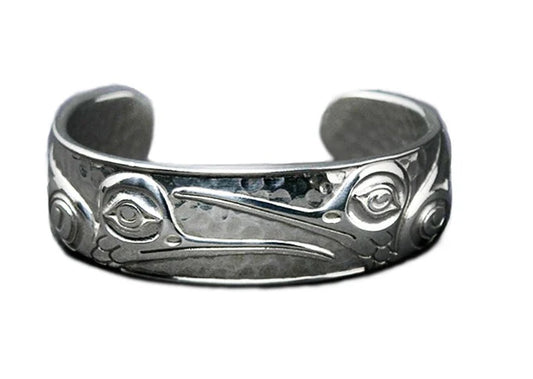 Hummingbirds Silver Pewter Indigenous Bracelet by Kelly Robinson