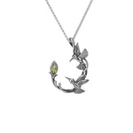 Double Hummingbird Celtic Sterling Silver Necklace