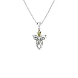 Silver and 10k Yellow Gold Guardian Angel Necklace – Small