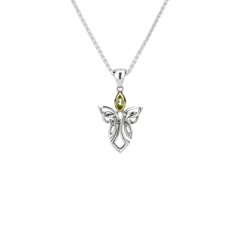 Silver and 10k Yellow Gold Guardian Angel Necklace – Small