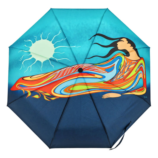 Mother Earth Collapsible Umbrella by Maxine Noel, Sioux