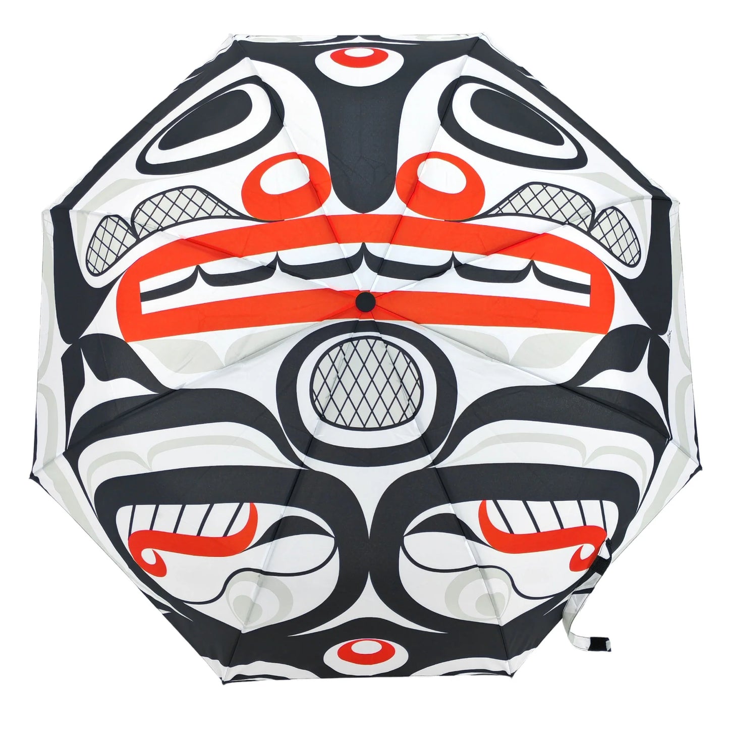 Killer Whale Crosshatch Collapsible Umbrella by Curtis Wilson,  Kwakwaka’wakw