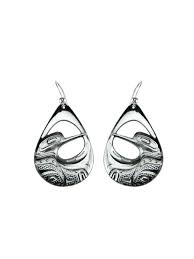 Silver Pewter Hummingbird Indigenous Earrings by Corrine Hunt
