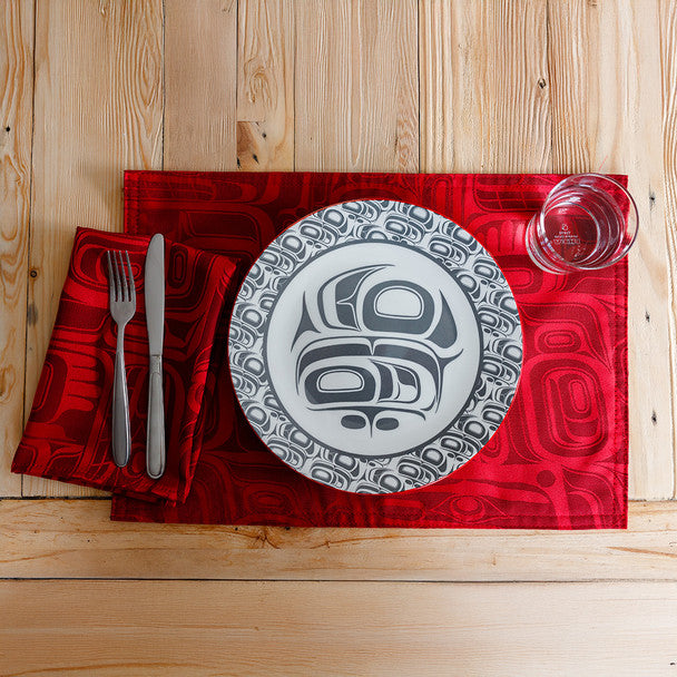 Transforming Eagle Porcelain Art Dinner Plates by Ryan Cranmer, Namgis