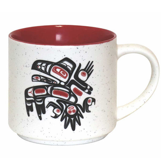 Running Raven Ceramic Mug by Morgan Asoyuf, Ts’msyen, Tsimshian