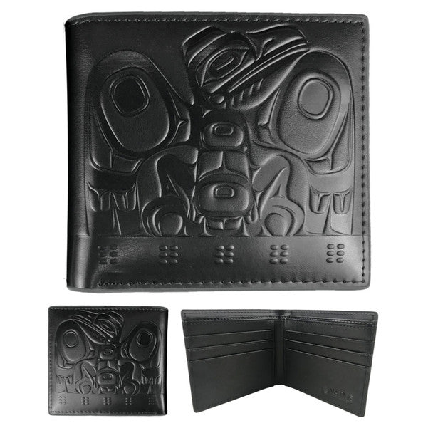 Raven Box Leather Embossed Wallet by Allan Weir, Haida