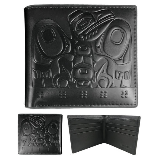 Raven Box Leather Embossed Wallet by Allan Weir, Haida